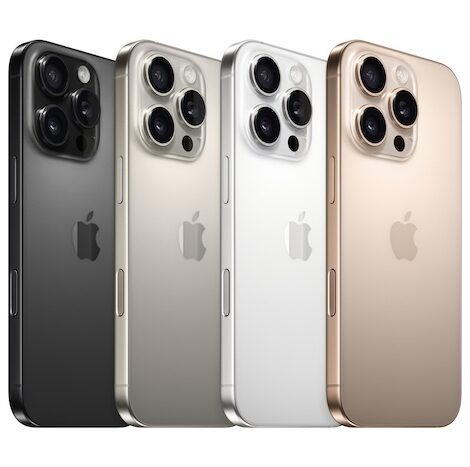 iPhone 16 Pro and iPhone 16 Pro Max will be available in four stunning finishes: black titanium, natural titanium, white titanium, and desert titanium.