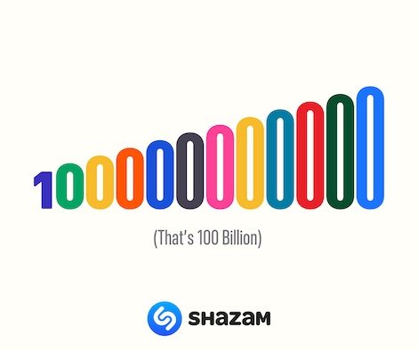 Shazam hits 100 billion song recognitions.